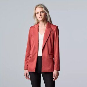 NWT Women’s Simply Vera Vera Wang Ponte Blazer Size Large